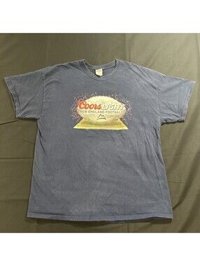 Coors Light New England Patriots Football T Shirt XL NFL Fan Apparel